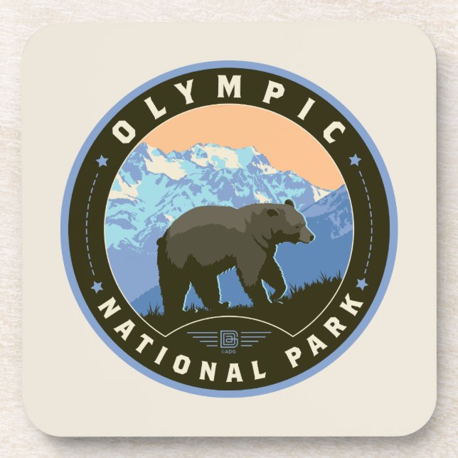 Olympischer Nationalpark Getränkeuntersetzer (Vorderseite)