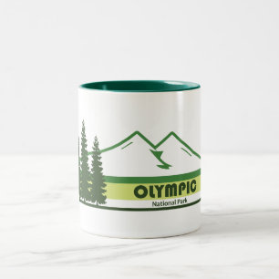 Olympischer Nationalpark Grüne Streifen Zweifarbige Tasse