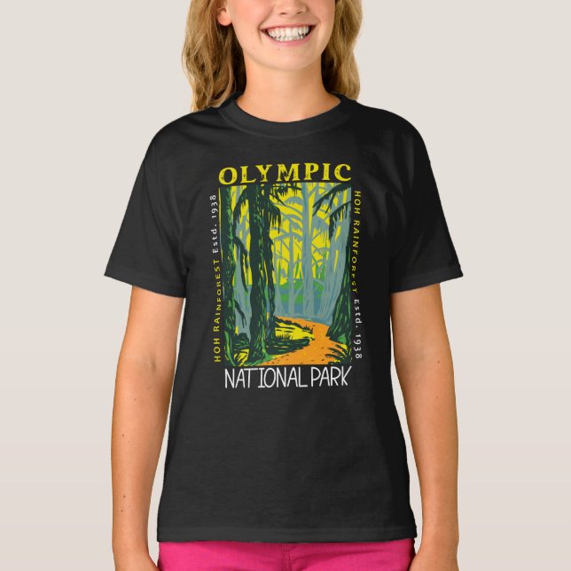 Olympischer Nationalpark Hoh Regenwald erschüttert T-Shirt (Vorderseite)