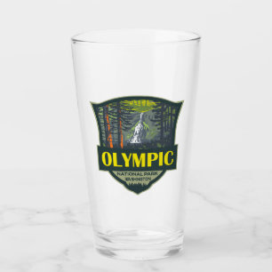 Olympischer Nationalpark Illustration Retro Glas