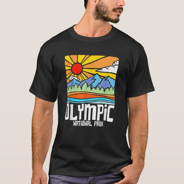 Olympischer Nationalpark Kunstvoll wandern im Val  T-Shirt (Vorderseite)