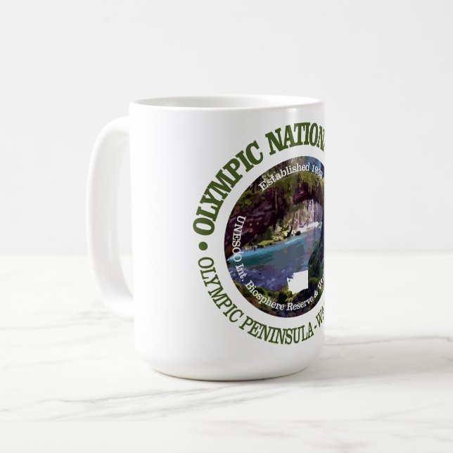 Olympischer Nationalpark (NP2) Kaffeetasse (Vorderseite Links)
