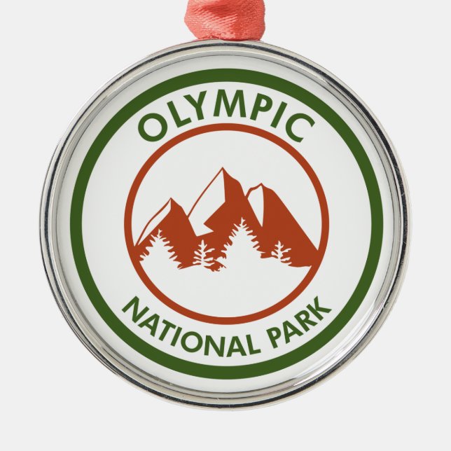 Olympischer Nationalpark Ornament Aus Metall (Vorne)