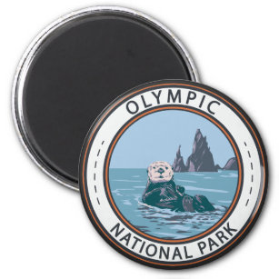Olympischer Nationalpark Otter Circle Magnet