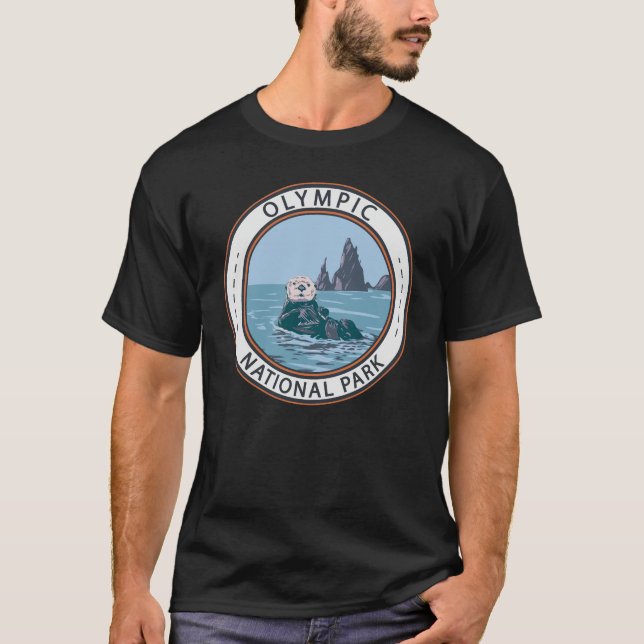 Olympischer Nationalpark Otter Circle T-Shirt (Vorderseite)