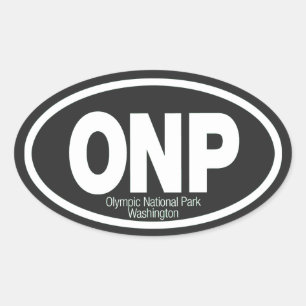 Olympischer Nationalpark Ovaler Aufkleber