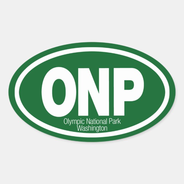 Olympischer Nationalpark Ovaler Aufkleber (Vorderseite)