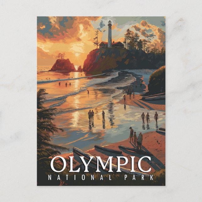 Olympischer Nationalpark Postkarte (Vorderseite)