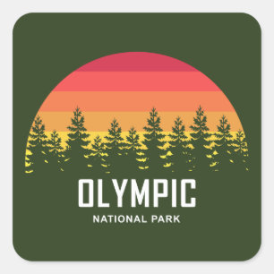 Olympischer Nationalpark Quadratischer Aufkleber