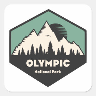 Olympischer Nationalpark Quadratischer Aufkleber