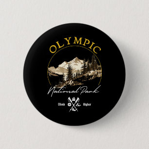 Olympischer Nationalpark Retro Vintages Kleidungss Button