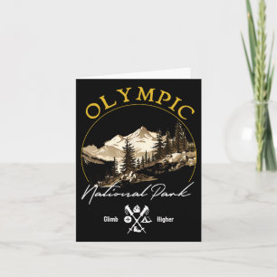 Olympischer Nationalpark Retro Vintages Kleidungss Karte