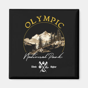 Olympischer Nationalpark Retro Vintages Kleidungss Magnet