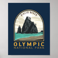Olympischer Nationalpark Rialto Beach Vintages Emb