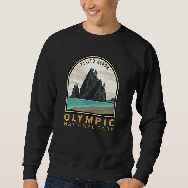 Olympischer Nationalpark Rialto Beach Vintages Emb Sweatshirt (Vorderseite)