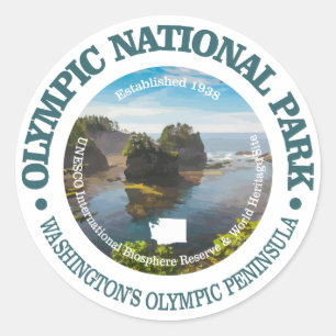 Olympischer Nationalpark Runder Aufkleber