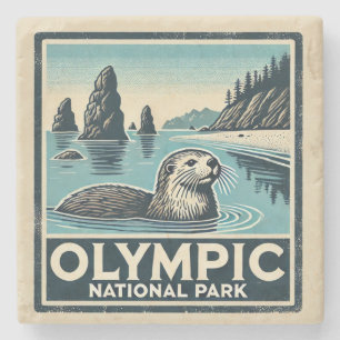 Olympischer Nationalpark-Untersetzer Steinuntersetzer