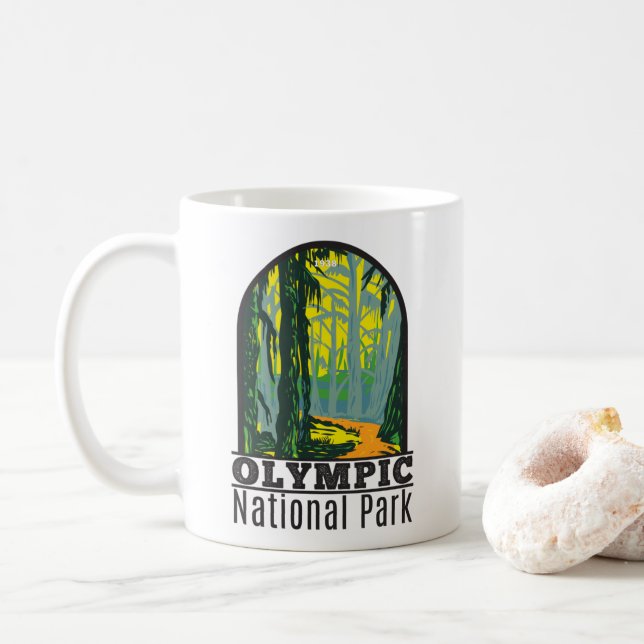 Olympischer Nationalpark Washington Hoh Rainforest Kaffeetasse (Mit Donut)