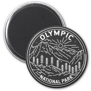 Olympischer Nationalpark Washington Monoline Magnet