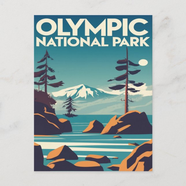Olympischer Nationalpark Washington Rocky Beach Postkarte (Vorderseite)