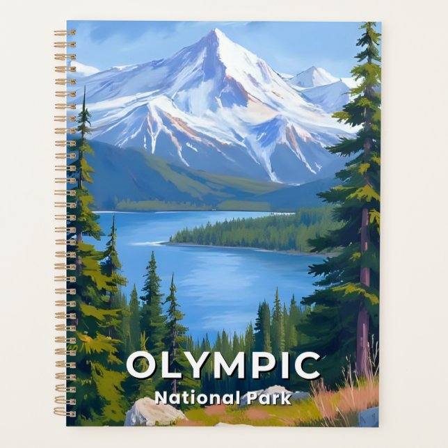 Olympischer Nationalpark | Washington Travel Art Planer (Vorderseite)