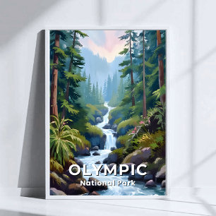 Olympischer Nationalpark   Washington Travel Poster