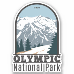 Olympischer Nationalpark Washington Vintag Aufkleber