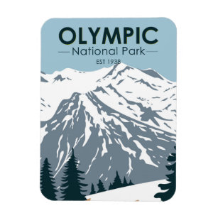 Olympischer Nationalpark Washington Vintag Magnet
