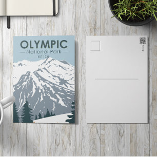 Olympischer Nationalpark Washington Vintag Postkarte
