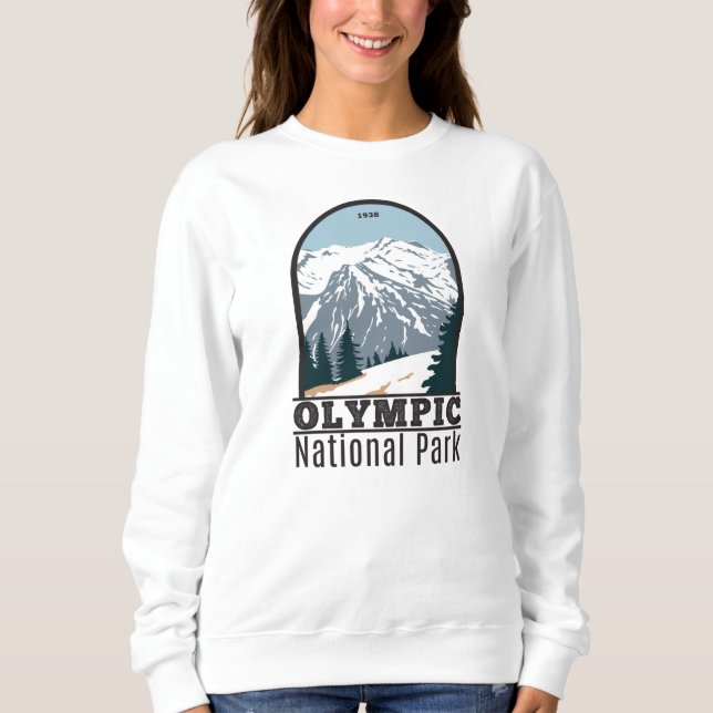 Olympischer Nationalpark Washington Vintag Sweatshirt (Vorderseite)