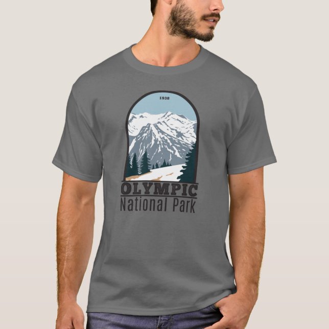 Olympischer Nationalpark Washington Vintag T-Shirt (Vorderseite)
