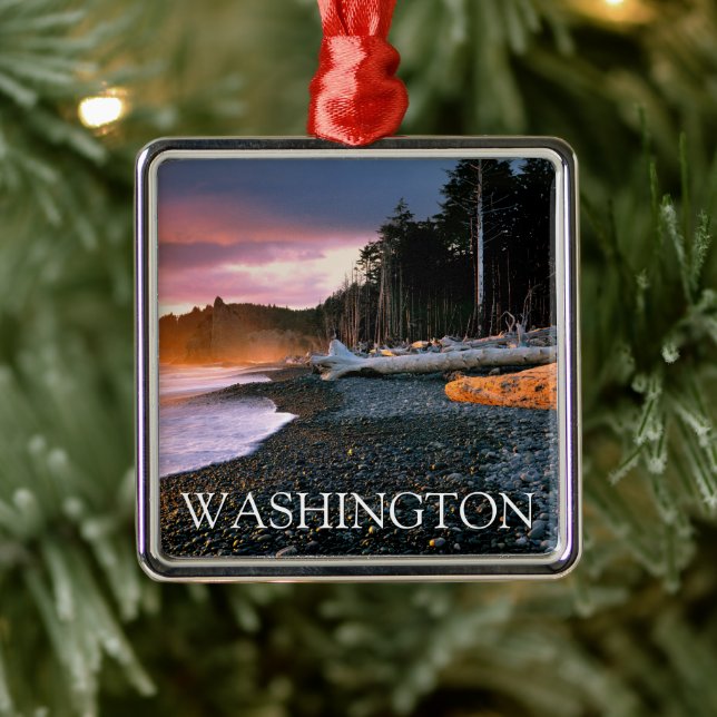 Olympischer Nationalpark | Washingtoner Staat Ornament Aus Metall (Baum)