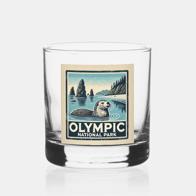 Olympischer Nationalpark Whiskyglas (Vorderseite)