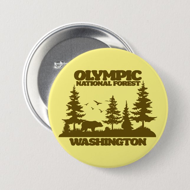 Olympischer Nationalwald Button (Vorne & Hinten)