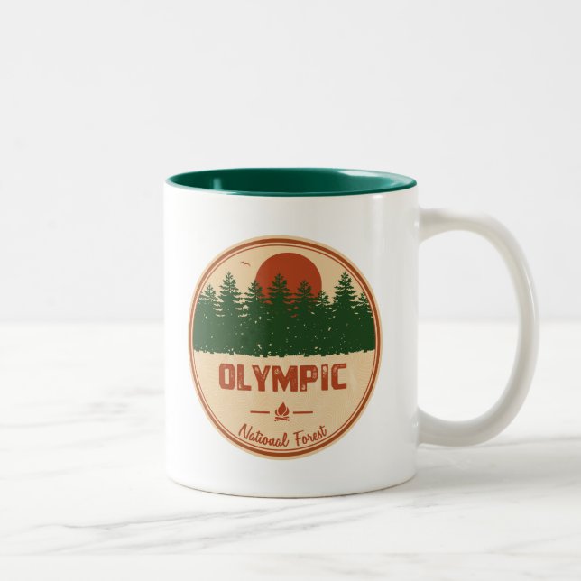 Olympischer Nationalwald Zweifarbige Tasse (Rechts)