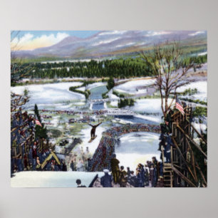 Olympischer Ski-Hügel Lake Placid-New York Poster