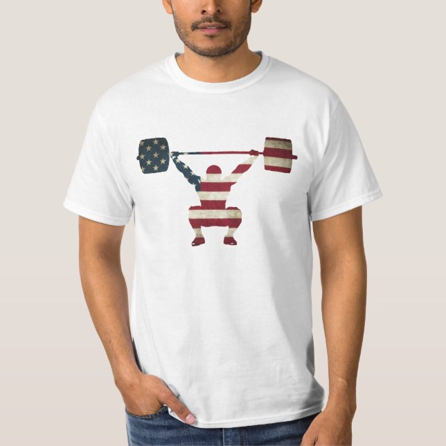 Olympisches anhebendes T-Shirt USA (Vorderseite)
