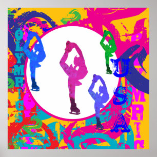 OLYMPISCHES EISLAUFEN POSTER