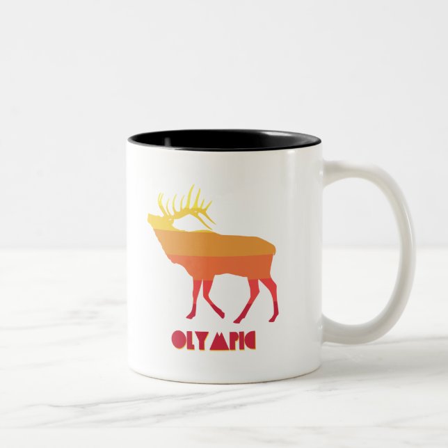 Olympisches Elch Zweifarbige Tasse (Rechts)