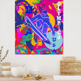 OLYMPISCHES SNOWBOARDEN  POSTER
