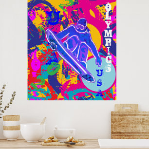 OLYMPISCHES SNOWBOARDEN  POSTER