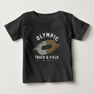 Olympisches Track-Feld-Logo im Retro-Stil von 1972 Baby T-shirt