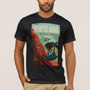 Olympus Mons auf dem Mars Höchster Vulkan im Sonne T-Shirt