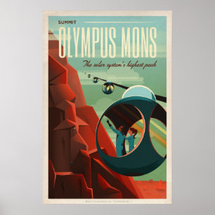 Olympus Mons, Mars Reisen Poster