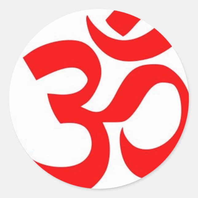 OM (ॐ) - hindisches und buddhistisches Symbol Runder Aufkleber (Vorderseite)