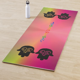 Om All Lights | Grün & Rot, Personalisiert Yogamatte