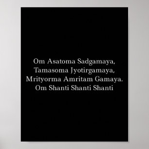 Om Asatoma Sadgamaya Meditations- und Gebetsmantra Poster