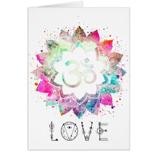 * Om AUM Symbol Lotus Flower Mandala LOVE