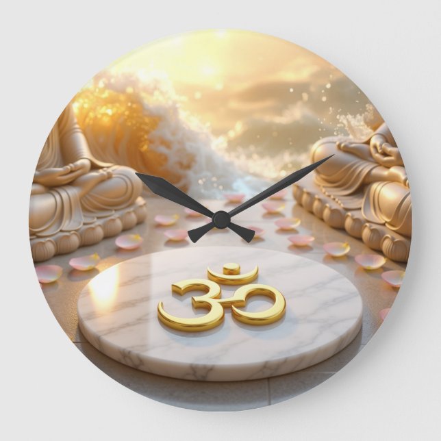 OM - AUM - ZEN-BUDDHISMUS - Wanduhr (Vorderseite)