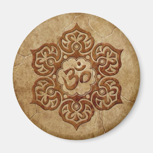 Om-Design für Stone Floral Magnet (Vorne)